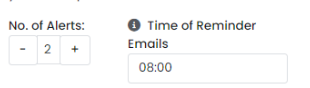 Time of Reminder Emails
